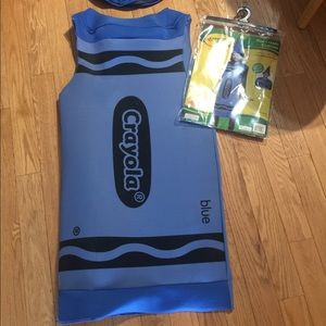 adult blue crayon costume